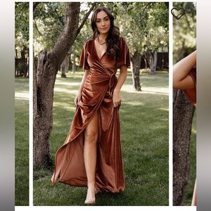 BalticBorn Meghan wrap dress spice color